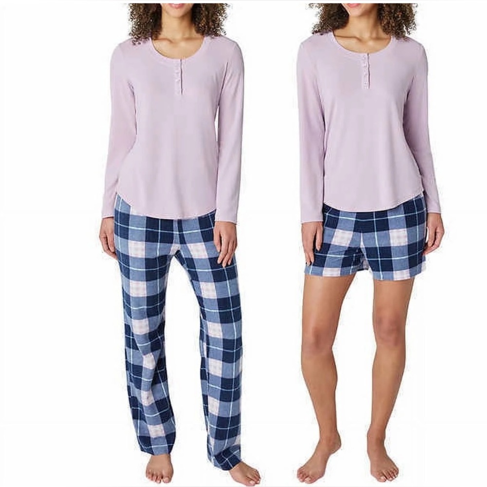 NWT! Eddie Bauer 3-Piece Waffle Fleece Sleep Set Size XS